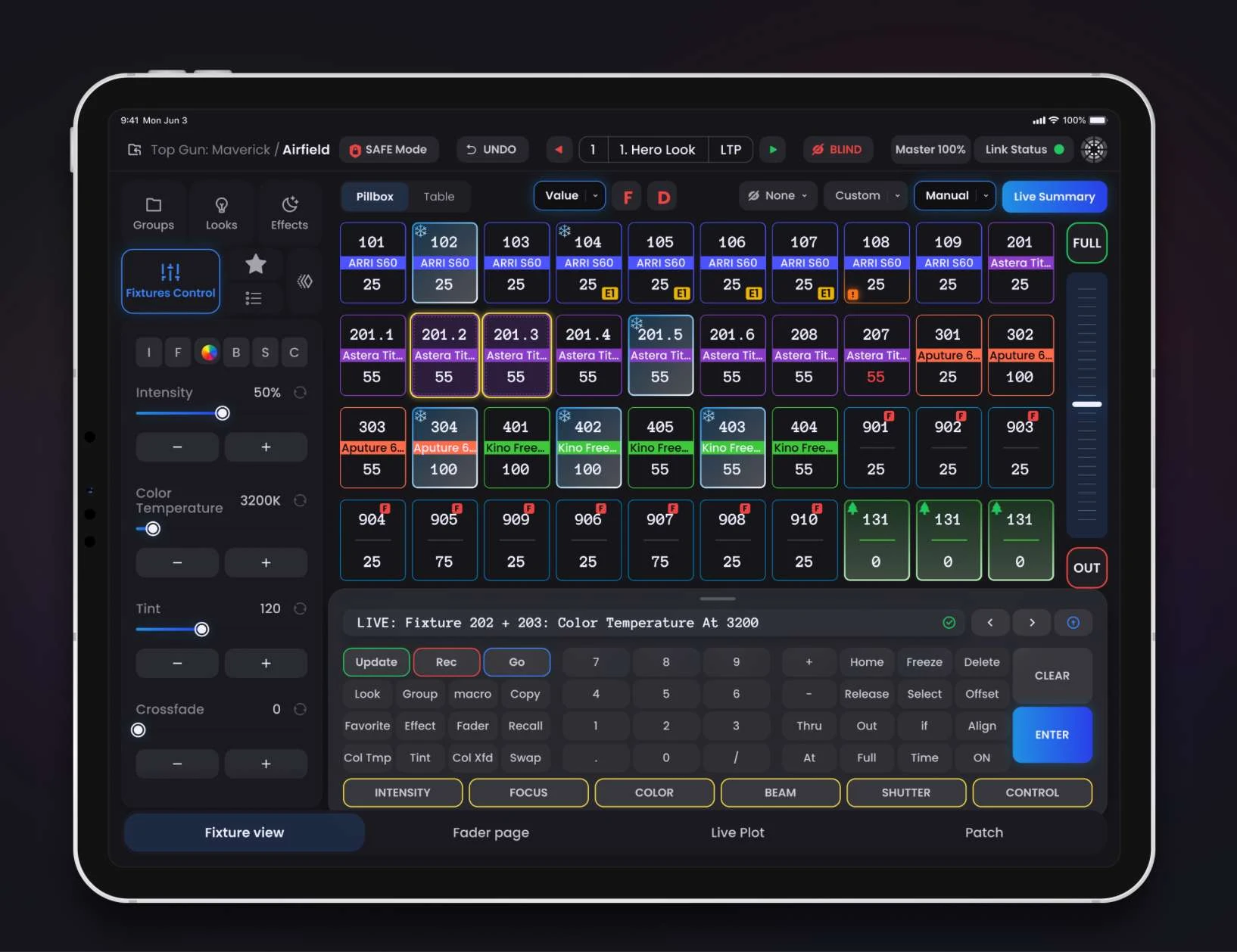 Tablette Samsung pour DMX Control — vue 2